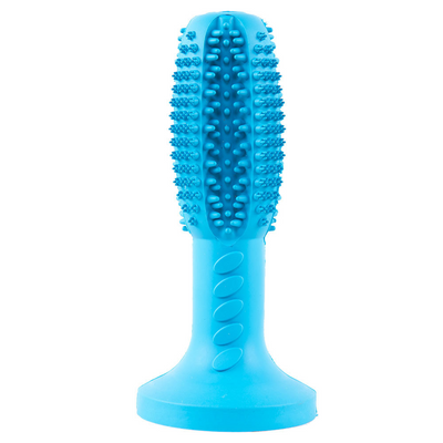 Rubber toothbrush toy for dogs